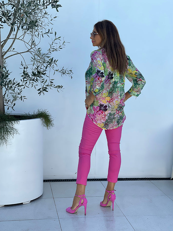 Talia Capri Pants - Pink