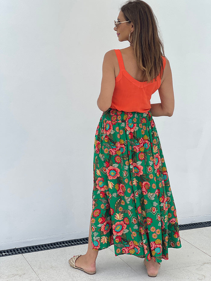 Reya Skirt - Green Floral