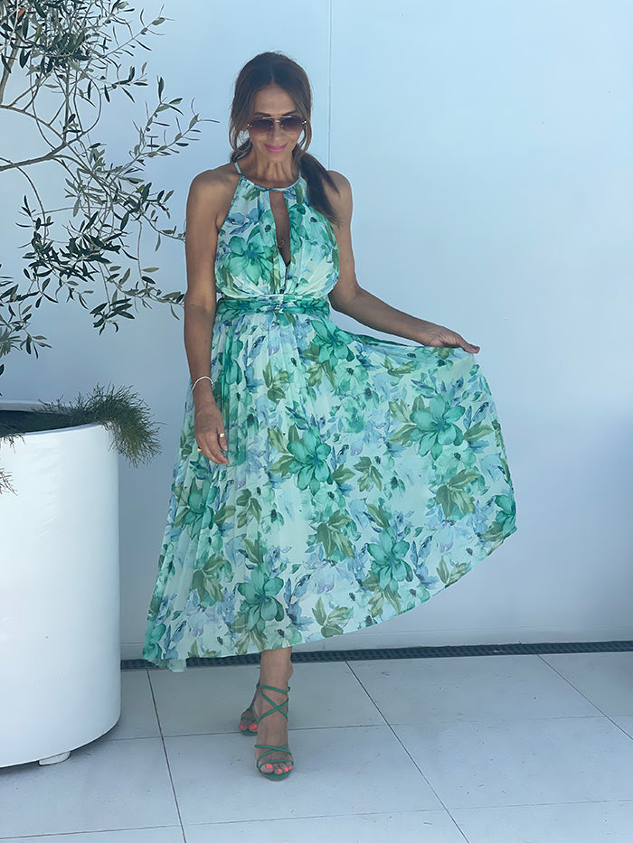 Botanical Pleated Dress