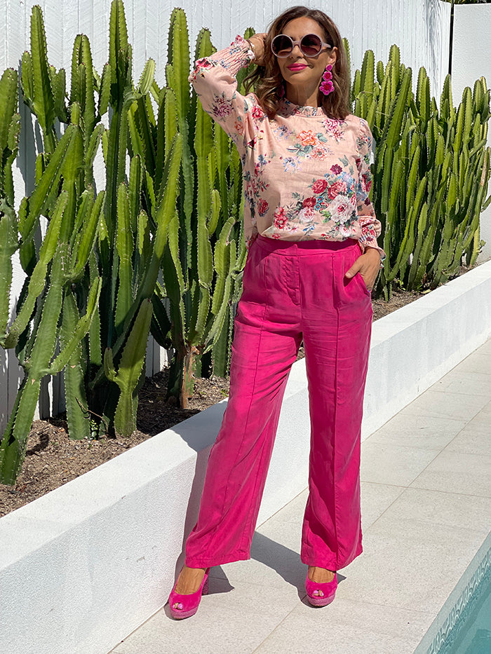 Frankie Cupro Pants - Pink