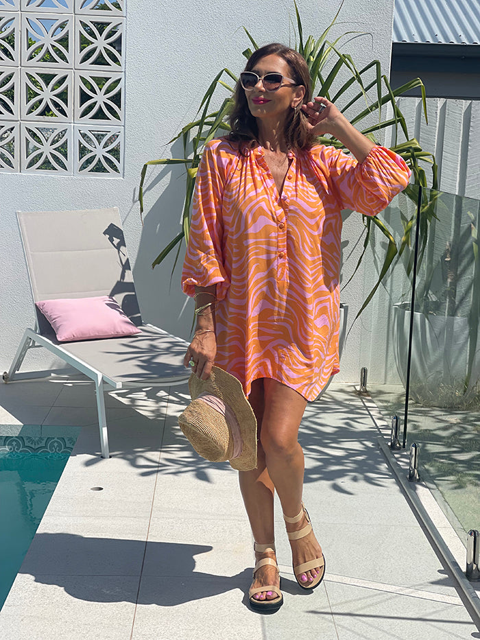 Madalena Shirt Dress - Zebra