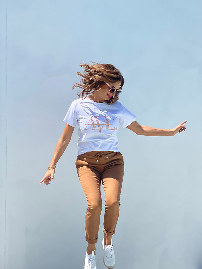 Ave Embellished Tee - White
