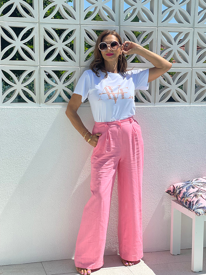 Ave Embellished Tee - White