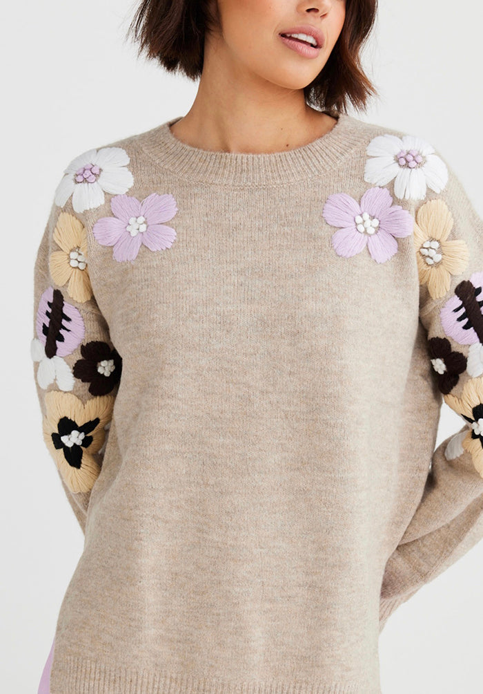 Fleur Knit - Pebble