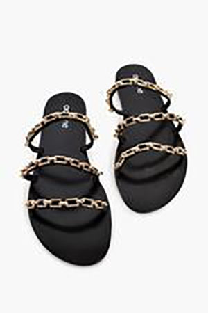 Three Strand Chain Slide - Black