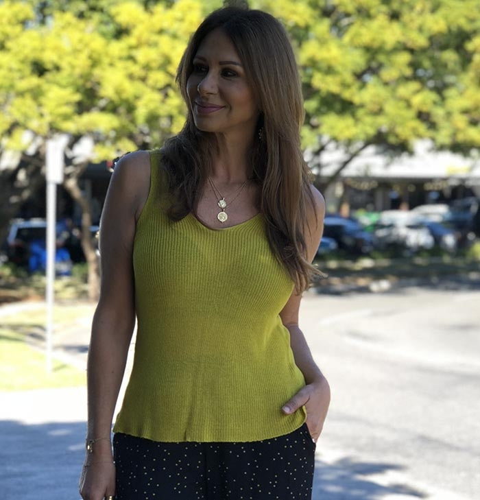 Essential Knitted Cami - Lime Green