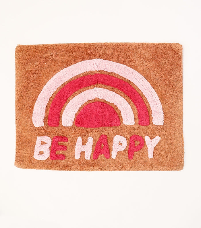 Be Happy Bath Mat - Clay