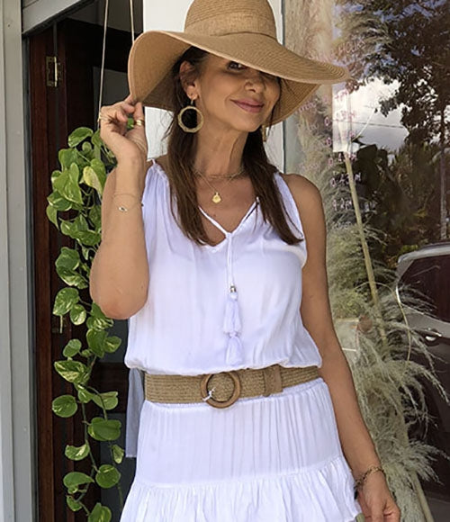 Tan Woven Belt