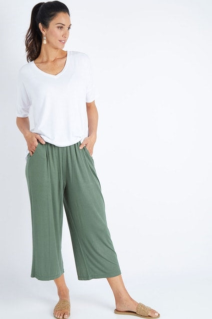 Dublin Cropped Pants - Olive