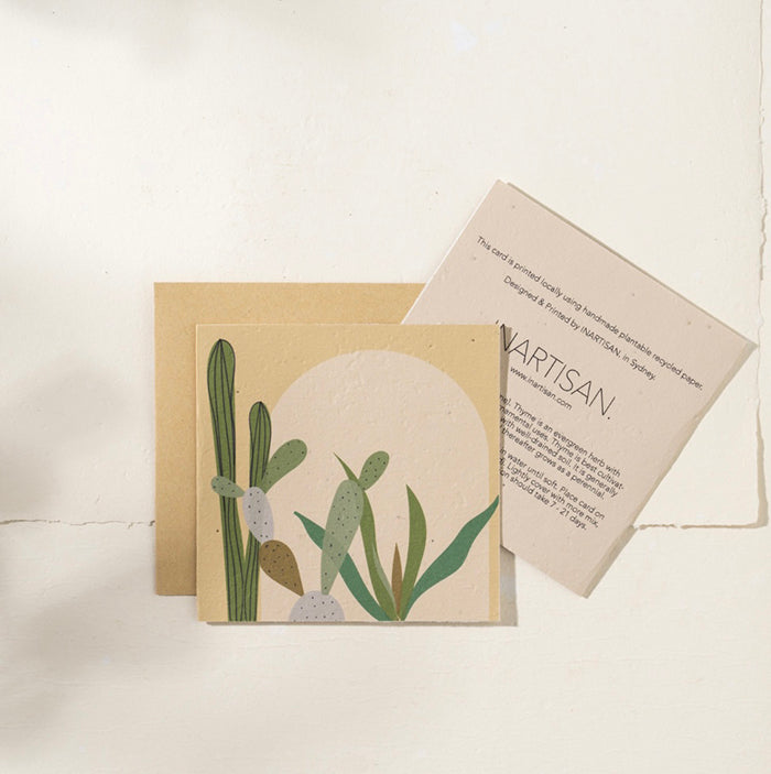 Plantable Card - Cactus Arch