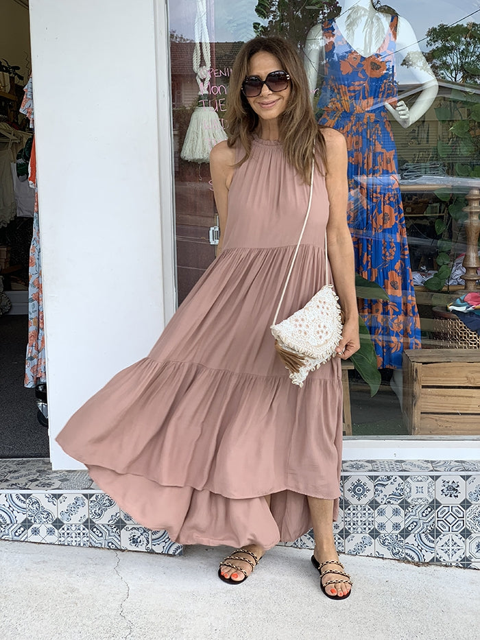 Margot Dress - Bisque Moss