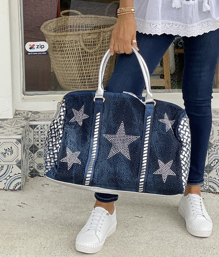 Denim Luggage Bag