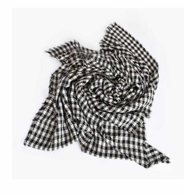 Crinkle Check Scarf