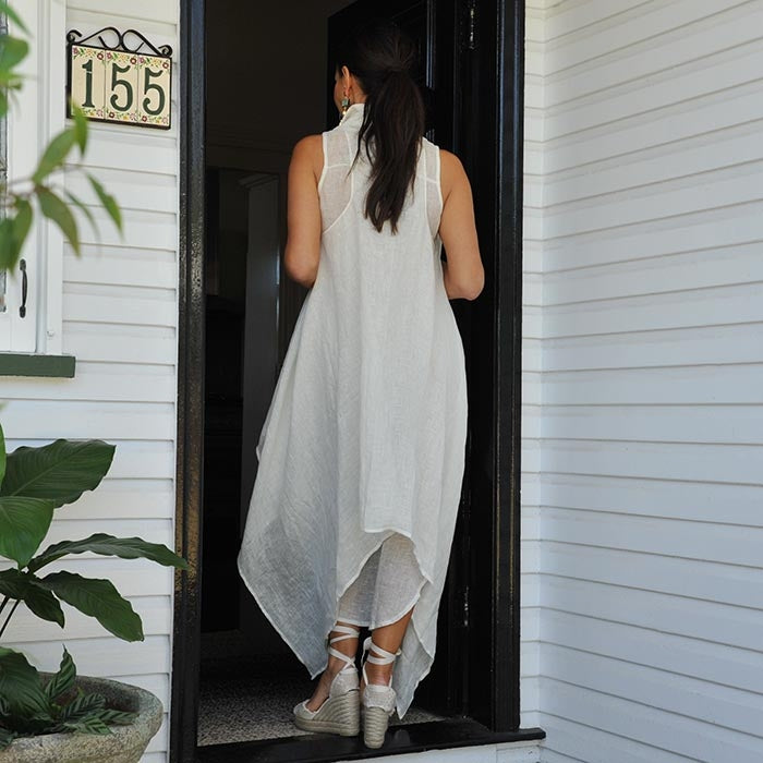 Horizon Dress - White Linen