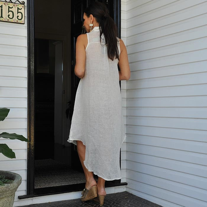 Horizon Dress - White Linen