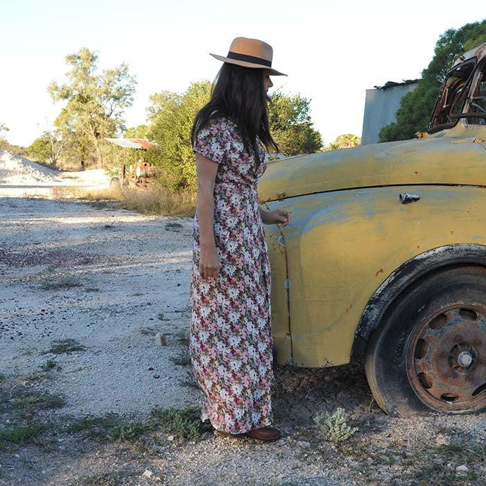 Wild Rose Maxi Wrap Dress