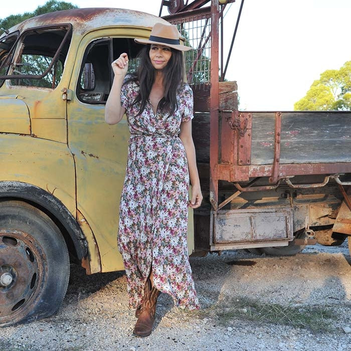 Wild Rose Maxi Wrap Dress