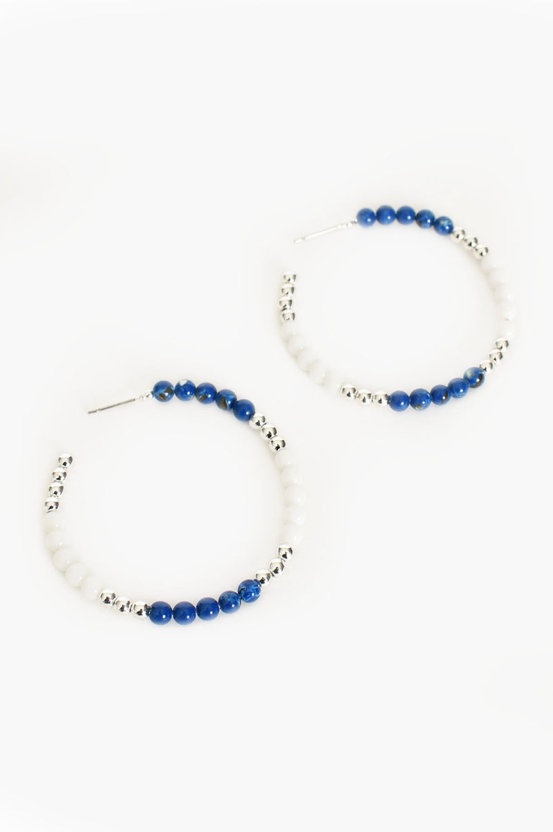 Fine Beaded Hoop Earrings