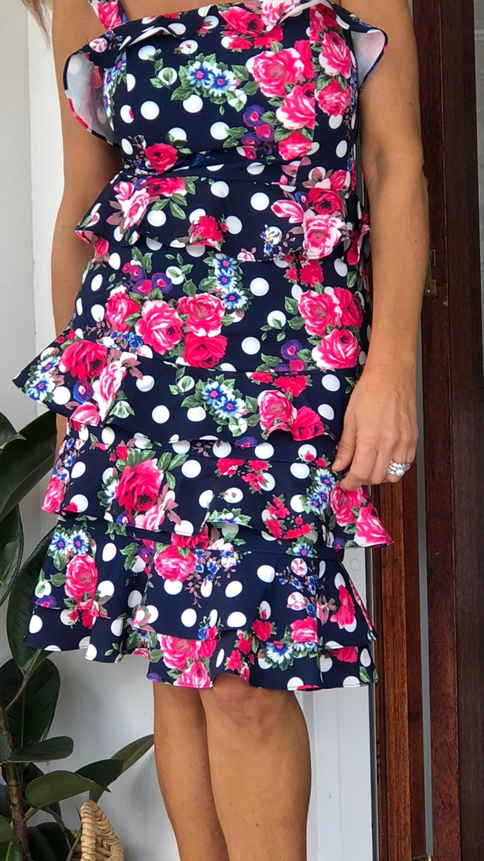 Peony Polka Dress