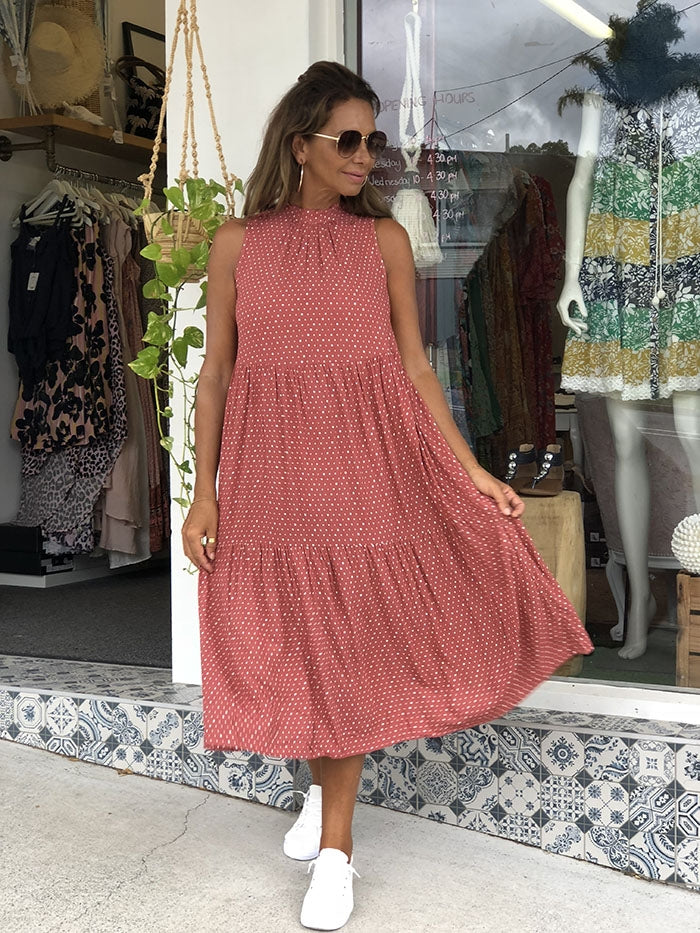 Casablanca Midi Dress - Berry