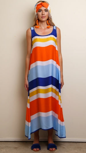 Cuba Stripe Maxi Dress