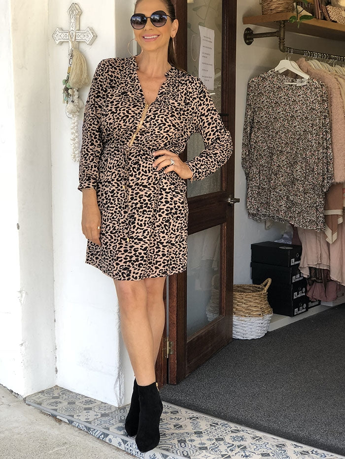 Hilary Leopard Dress