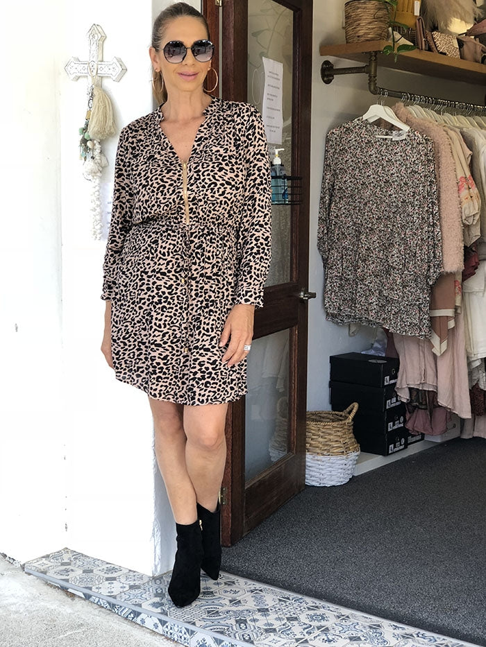 Hilary Leopard Dress