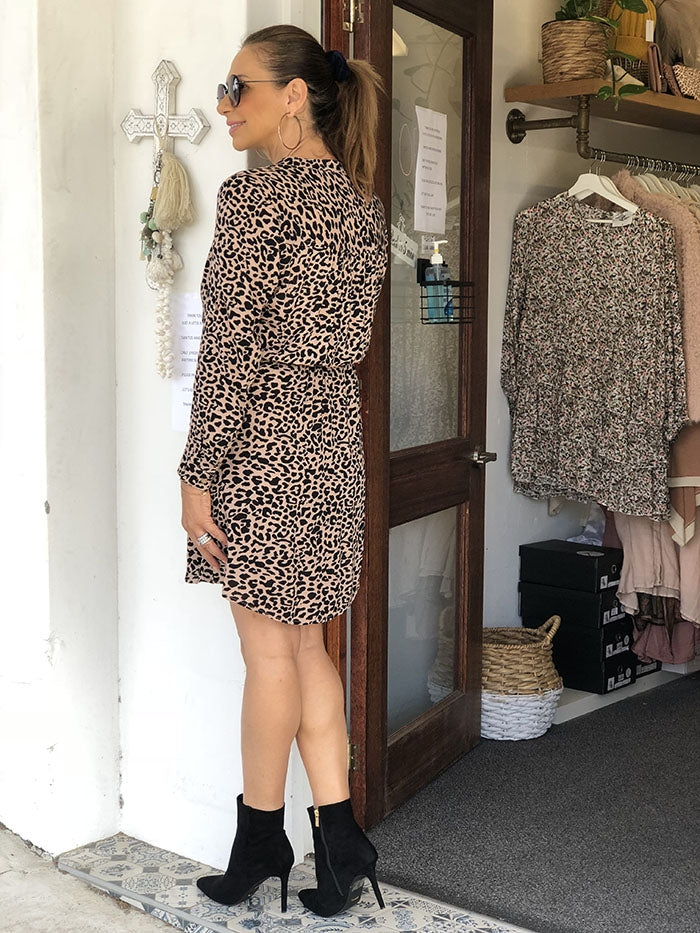 Hilary Leopard Dress