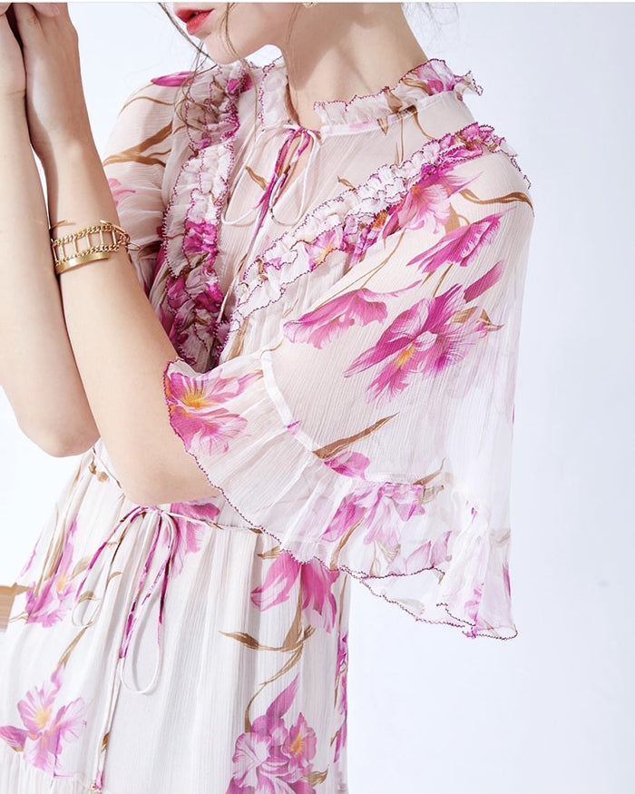 Adrianna Silk Floral Dress