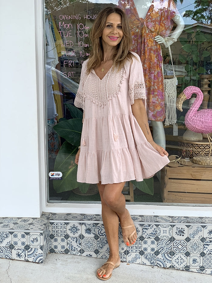 Romina Dress - Dusty Pink