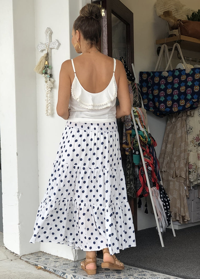 Polka Blue Skirt
