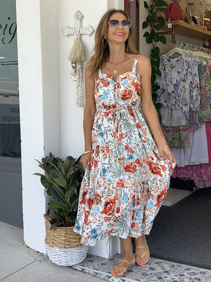 Pertessa Floral Midi Dress