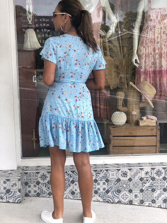 Alina Dress - Blue Floral