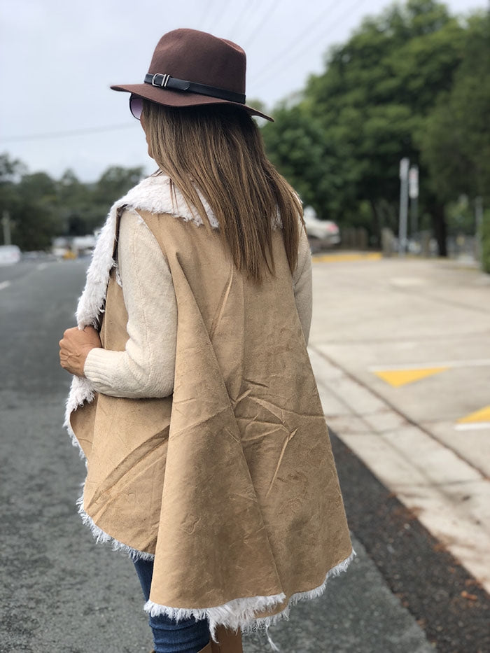 Tan cheap sherpa vest