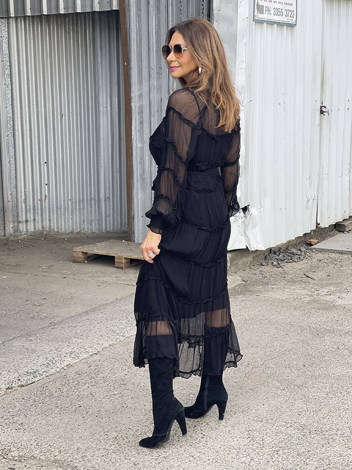 Coyote Maxi Dress - Black