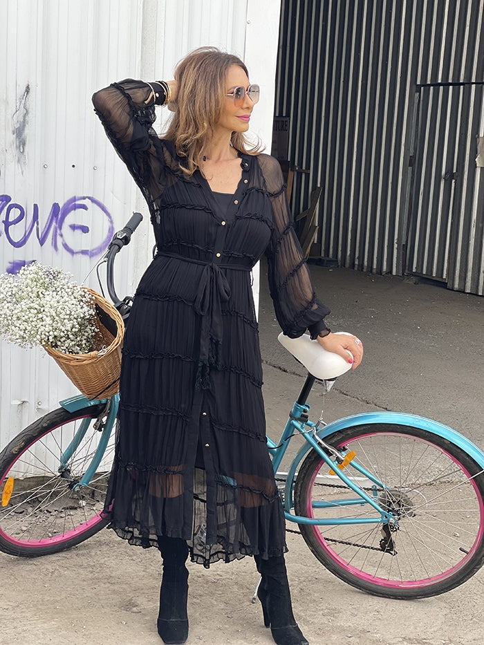 Coyote Maxi Dress - Black