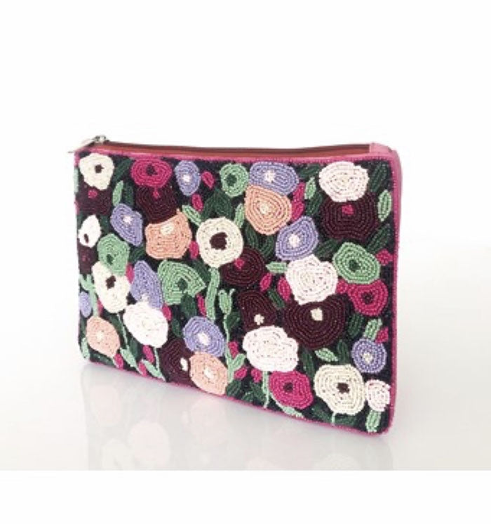 Monets Garden Beaded Clutch