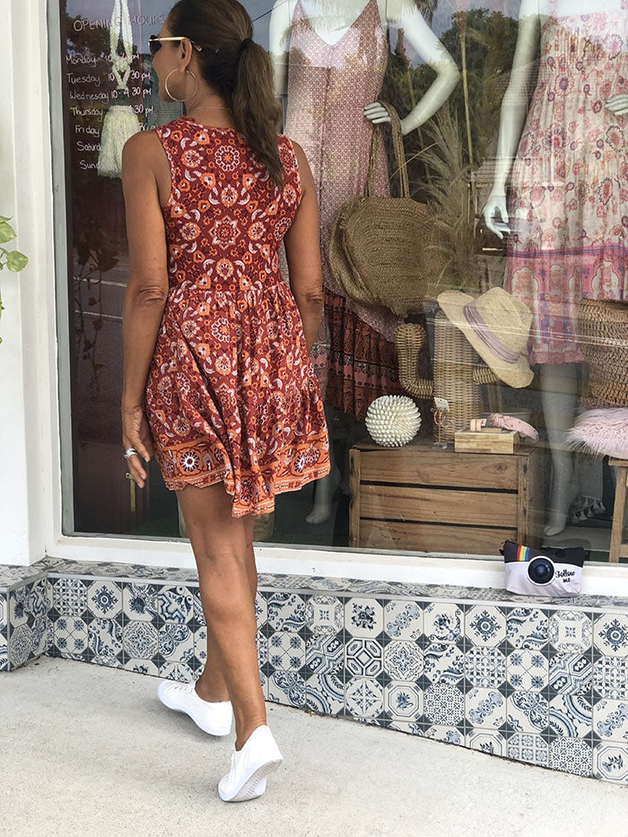 Rust Rosanna Dress