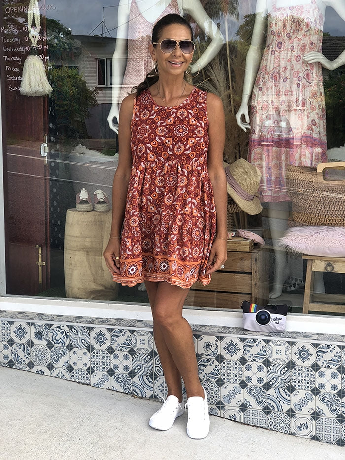 Rust Rosanna Dress