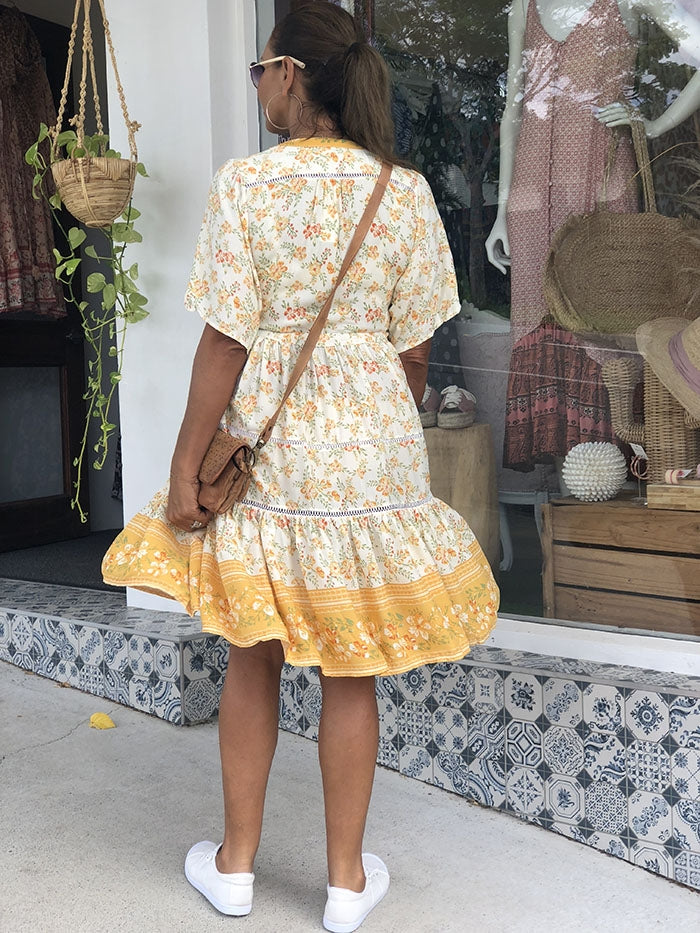Yellow Blossom Dress - Floral