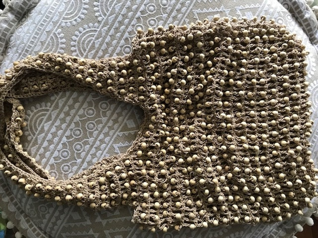 Crochet Timber Bead Bag