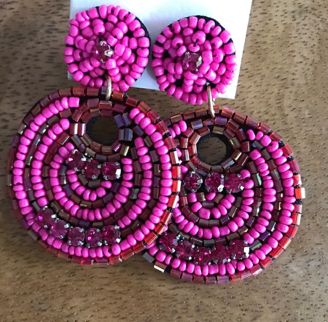 Pasadena Bead Earrings - Pink