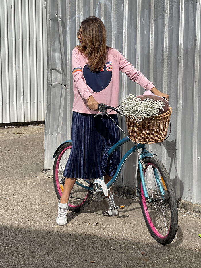 Retro Sweat Top - Pink