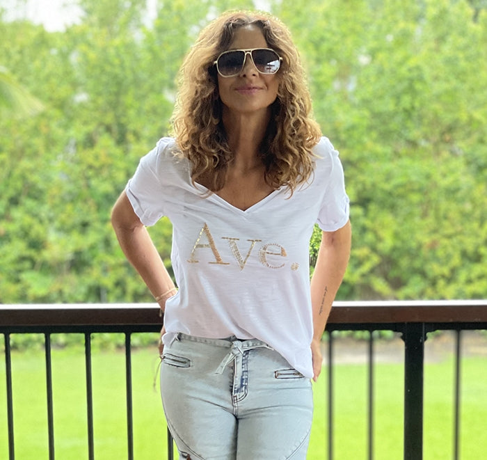 Ave Beaded Tee