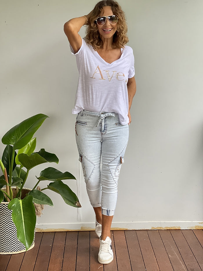 Ave Beaded Tee