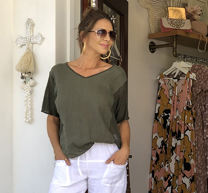 Livorno Top - Jungle Green