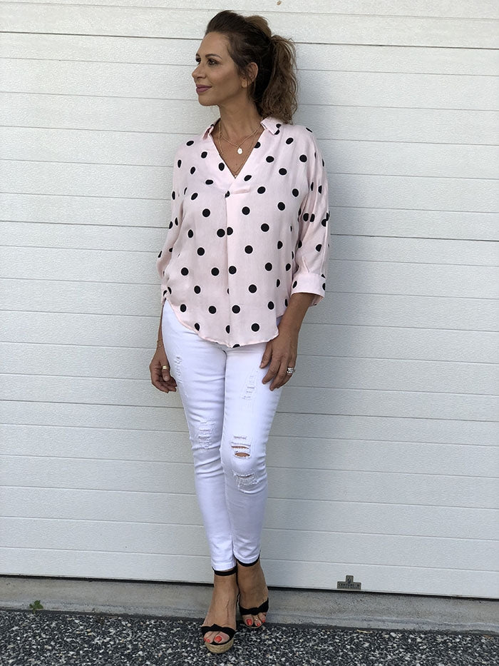 Pink Polka Top