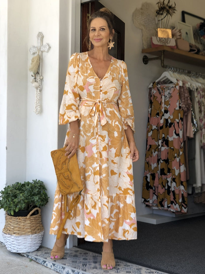 Jemima Print Adeline Maxi Dress