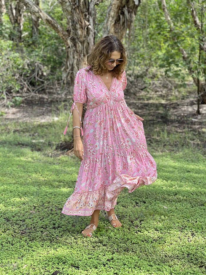 Sarah Blush Floral Dress