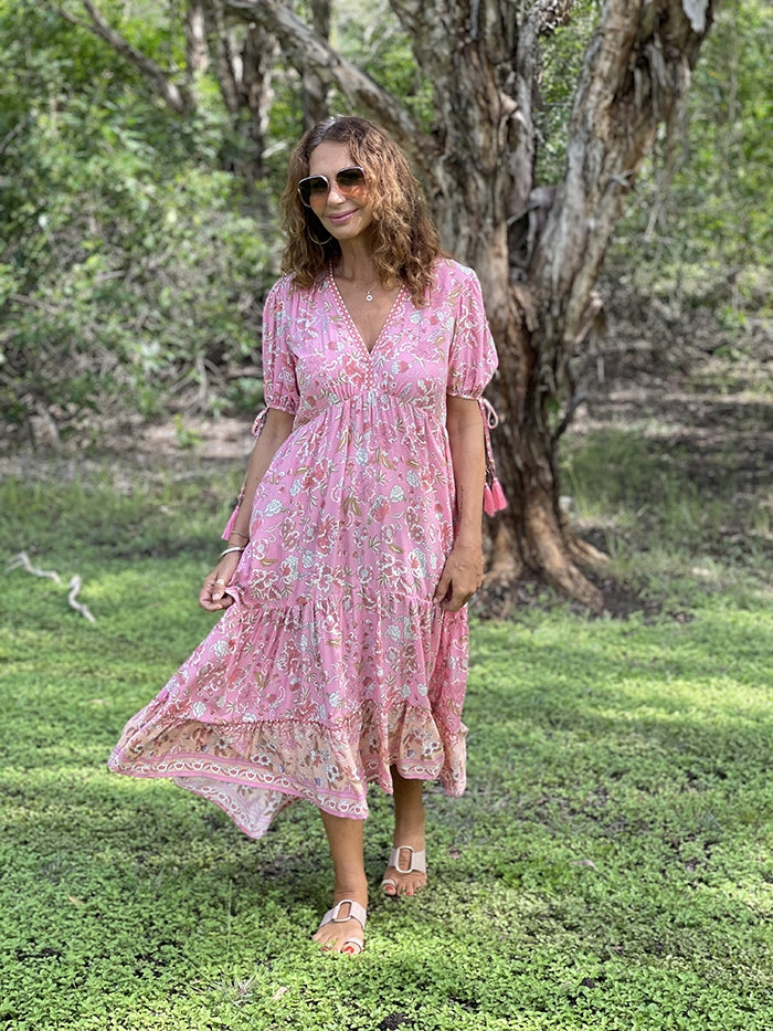 Sarah Blush Floral Dress